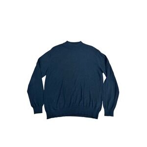 Vintage‎ MURANO Mens Black Mock Neck Long Sleeve Sweater Made in Italy Size M